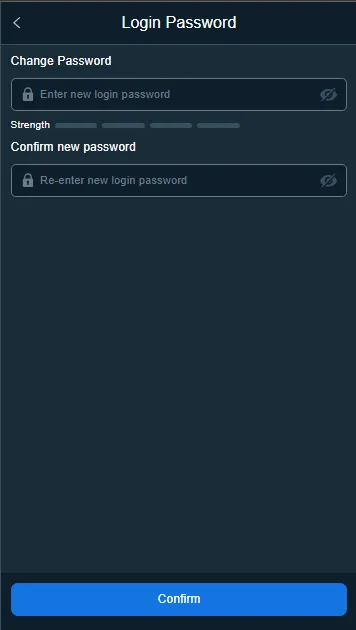 Change login password